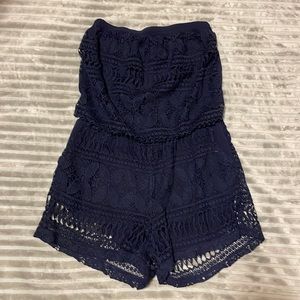 Navy sleeveless romper